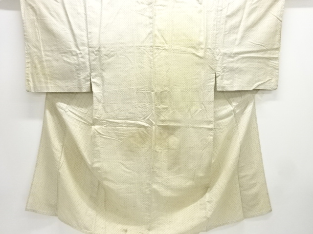 JAPANESE KIMONO / ANTIQUE MENS HITOE KIMONO / KASURI PATTERN